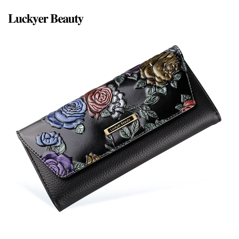 LUCKYER BEAUTY сумки женские кошелек женский клатч кожа молния ретро клатчи | Багаж и