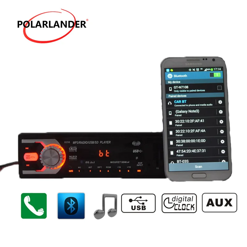 Авторадио 12 в Bluetooth автомобильное радио MP3 плеер аудио стерео SD MMC карта USB FM Aux in