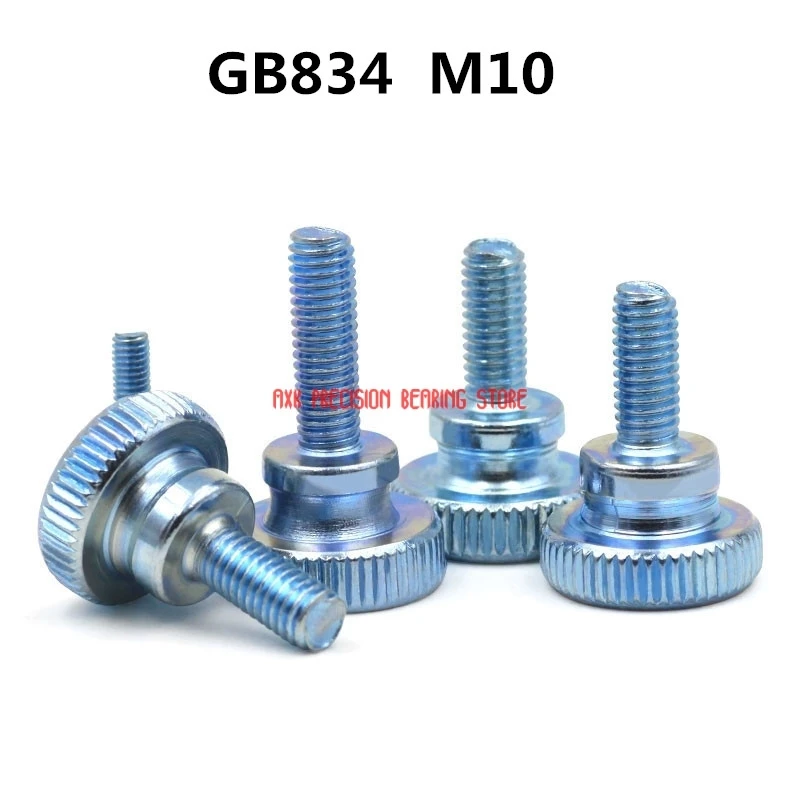 

Vis 10pcs Gb834 M10 Carbon Steel Thumb Screw With Collar High Head With Knurling Manual Adjustment Screws Bolt M10*(20~50) Mm