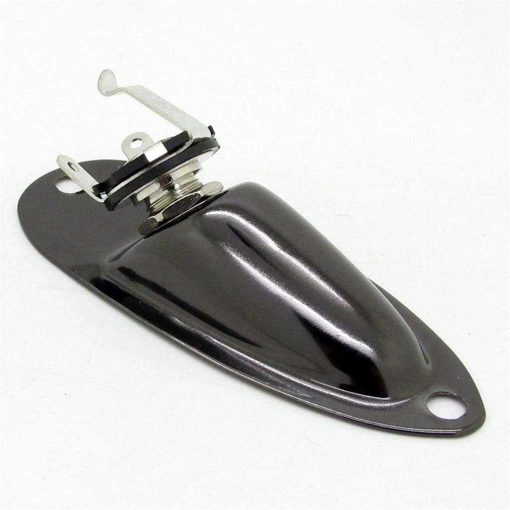 Black Boat Style 1/4inch Guitar Pickup Output Input Jack Plug Socket For Fd Strat | Спорт и развлечения