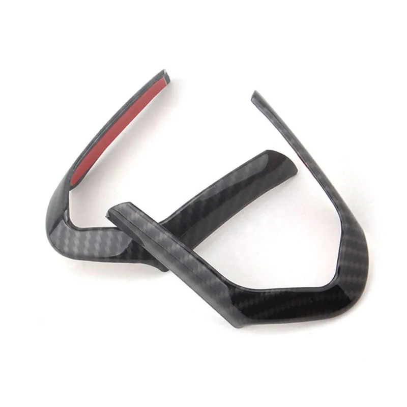 2 шт. ABS Chrom/углеродное волокно украшение рулевого колеса автомобиля накладка