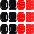 Клейкие крепления для GoPro 8, 7, 6, 5, 4, изогнутые плоские крепления 3 м, липкие накладки для экшн-камеры GoPro Xiaomi Yi SJCAM