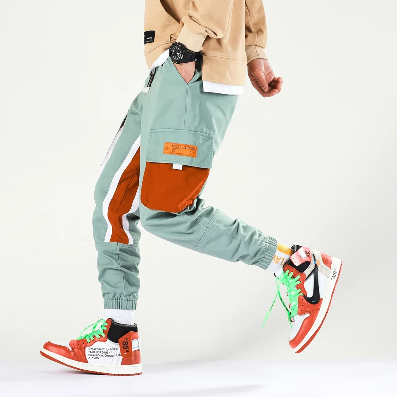 Уличные брюки-карго в стиле хип-хоп мужские брюки легкие прямо качественные