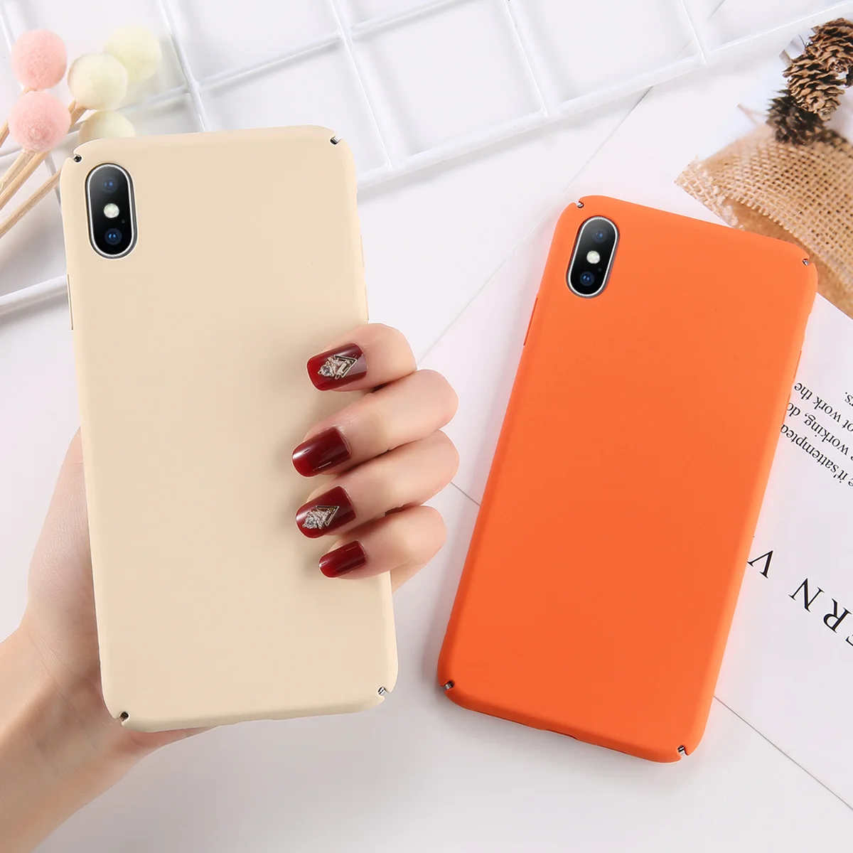 Телефон чехол для iPhone 7 6 6s 8 X плюс XR XS Max простой сплошной цвет Ультратонкий Мягкий