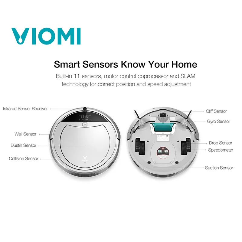 Умный робот пылесос VIOMI VXRS01 автоматический умный для уборки с высокой