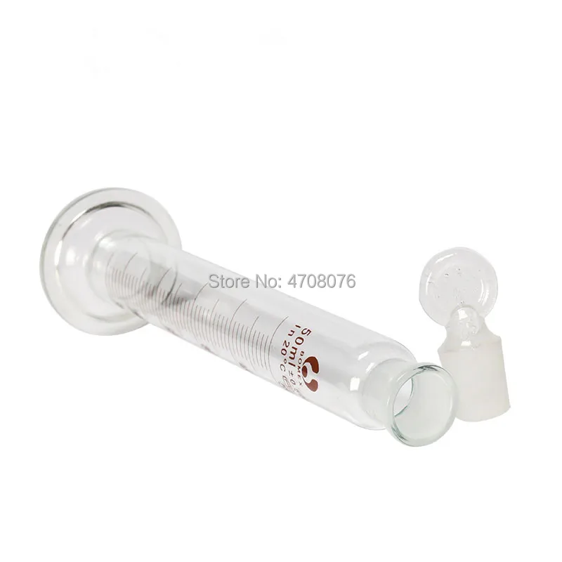 Стеклянный мерный цилиндр с заземляющим стопором лабораторный Pyrex для