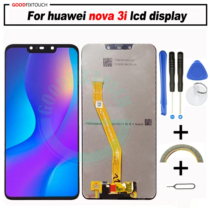 6 3 &quotОригинальный ЖК дисплей для Huawei nova 3i + сенсорная панель дигитайзер в сборе с