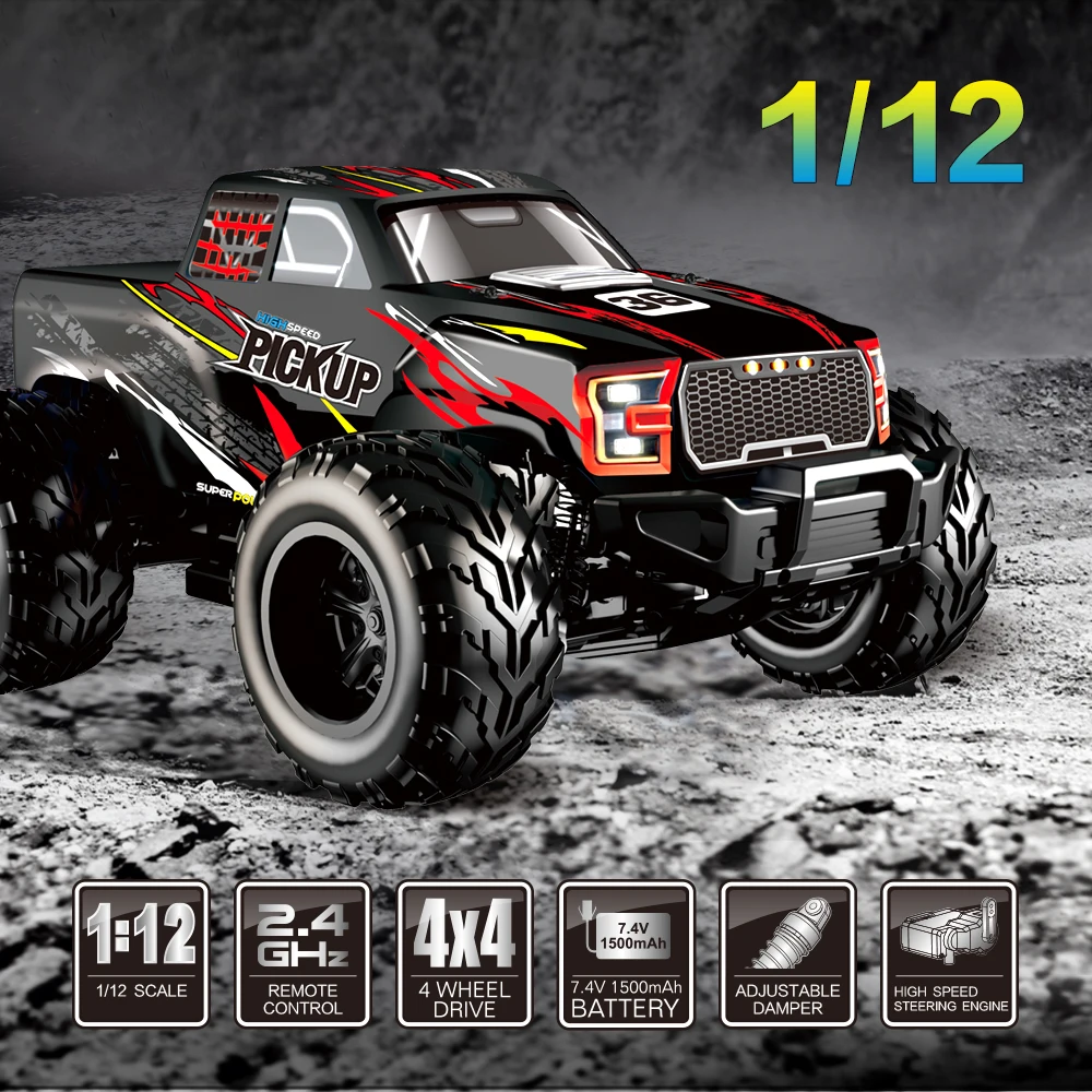Радиоуправляемый грузовик Flytec 8897 1:12 автомобиль внедорожник Drit 35 км/ч 4WD 2 4G пульт