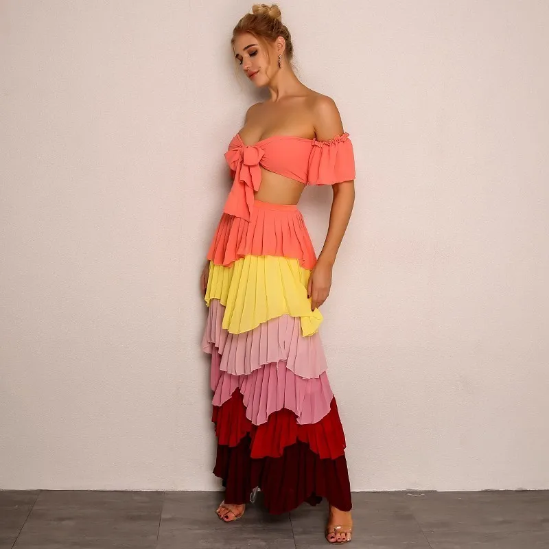 Clubdolls Long Evening Dress 2019 Off The Shoulder Chiffon Gown Vestido De Festa Robe Soiree Formal Party | Свадьбы и торжества