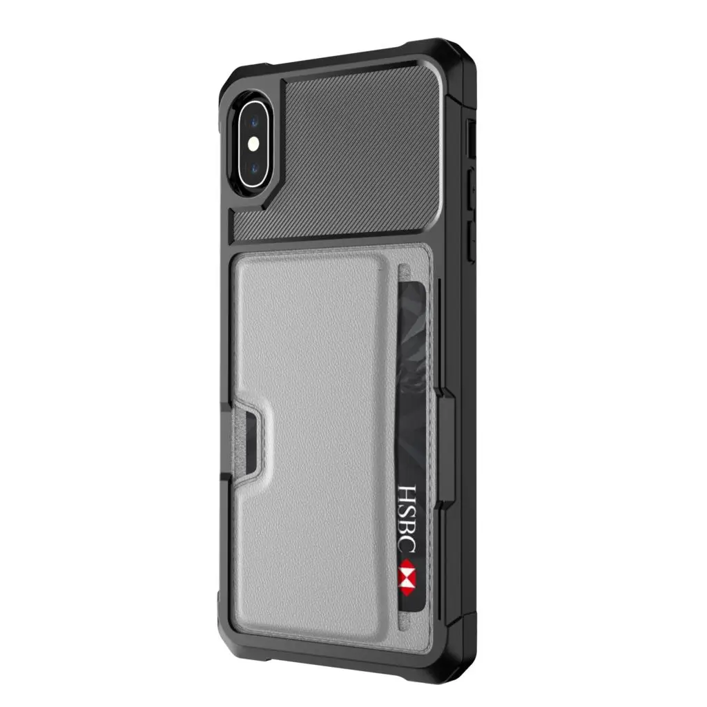 Чехол для телефона с отделением карт iPhone X Роскошный кошелек мобильные