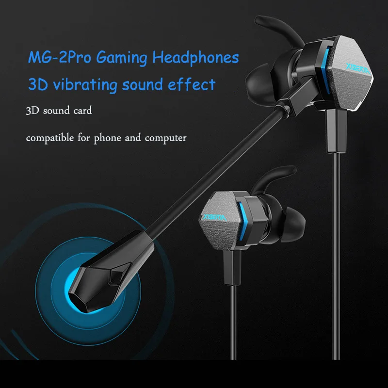 Xiberia MG 2 Pro мобильный геймер Игровые наушники с микрофоном в ухо шумоподавление