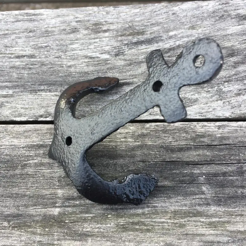 Metal Anchor Style Hooks Wall Door Mounted Clothes Towel Hat Key Hanger andcrafted classic antique cast iron | Дом и сад