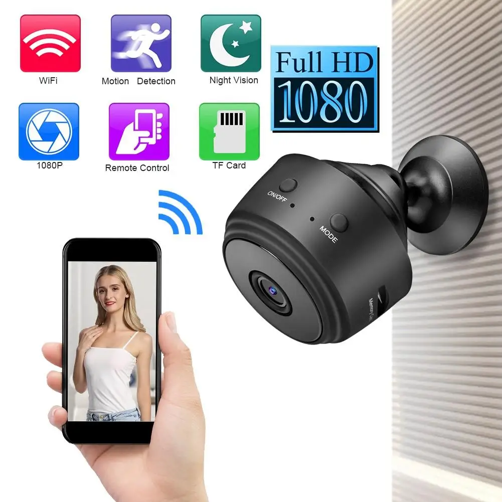 Горячая HD 1080P Мини Wifi ночного видения инфракрасная микро камера беспроводная веб