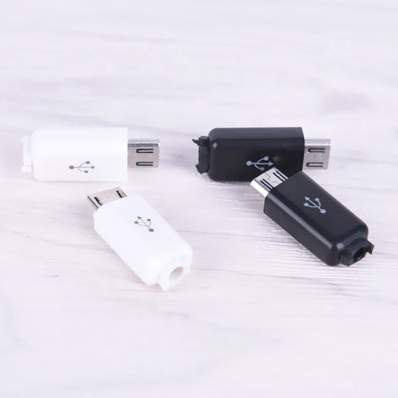 10 шт./компл. 4 в 1 DIY Micro USB тип сварки Мужской 5 штепсельный разъем w/пластиковая