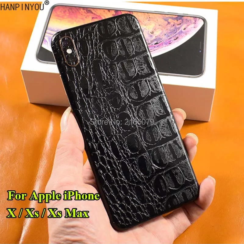 For Apple iPhone X / XS 5.8&quot Max 6.5&quot Crocodile Snake Skin Pattern Leather Full Back Cover Matte Decals Wrap Sticker |