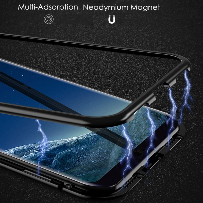 Luxury 360 Magnetic Adsorption Case for Samsung Galaxy S9 S8 Plus S7 Edge Note 8 9 Cover Shell J4 J6 A7 A9 2018 Cases |