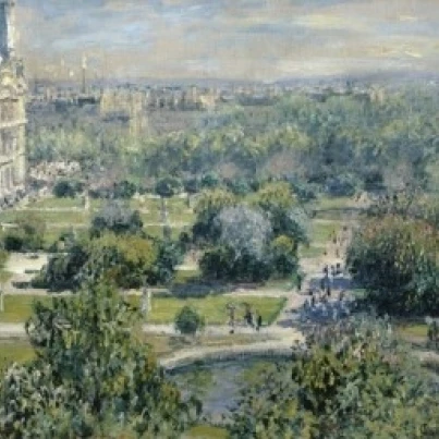 Вид Tuileries Vue des 1876 Claude Monet 1840 1926/французское масло на холсте Муси мармоттан Париж
