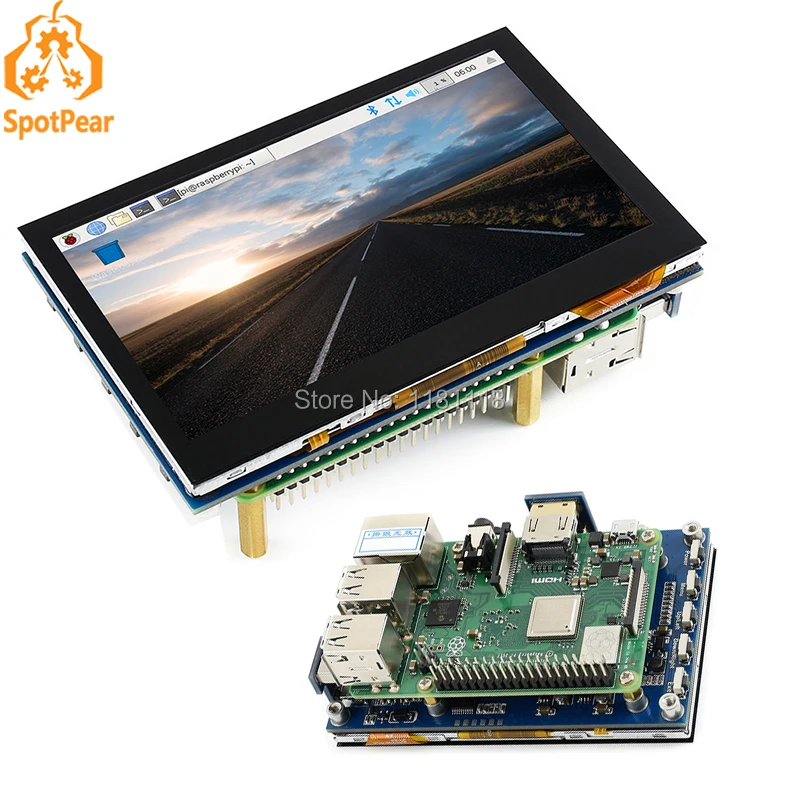 Raspberry Pi 4 3 дюйма LCD IPS 800x480 USB емкостный сенсорный экран для 4B 3B + 2B мульти мини