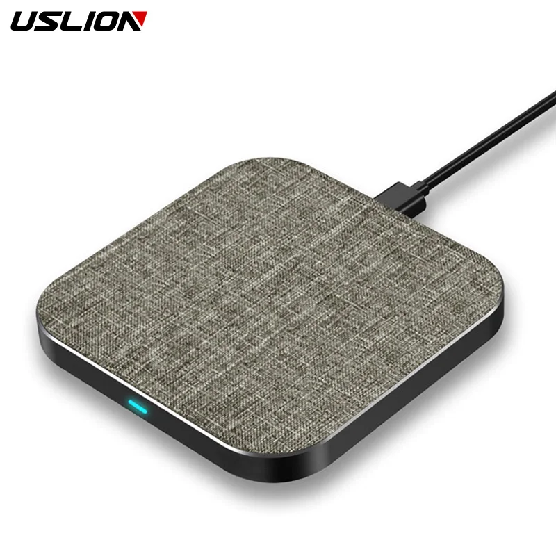 USLION 10 Вт Быстрое беспроводное зарядное устройство для samsung Galaxy Note 8/S9/S8 Xiaomi iPhone XS