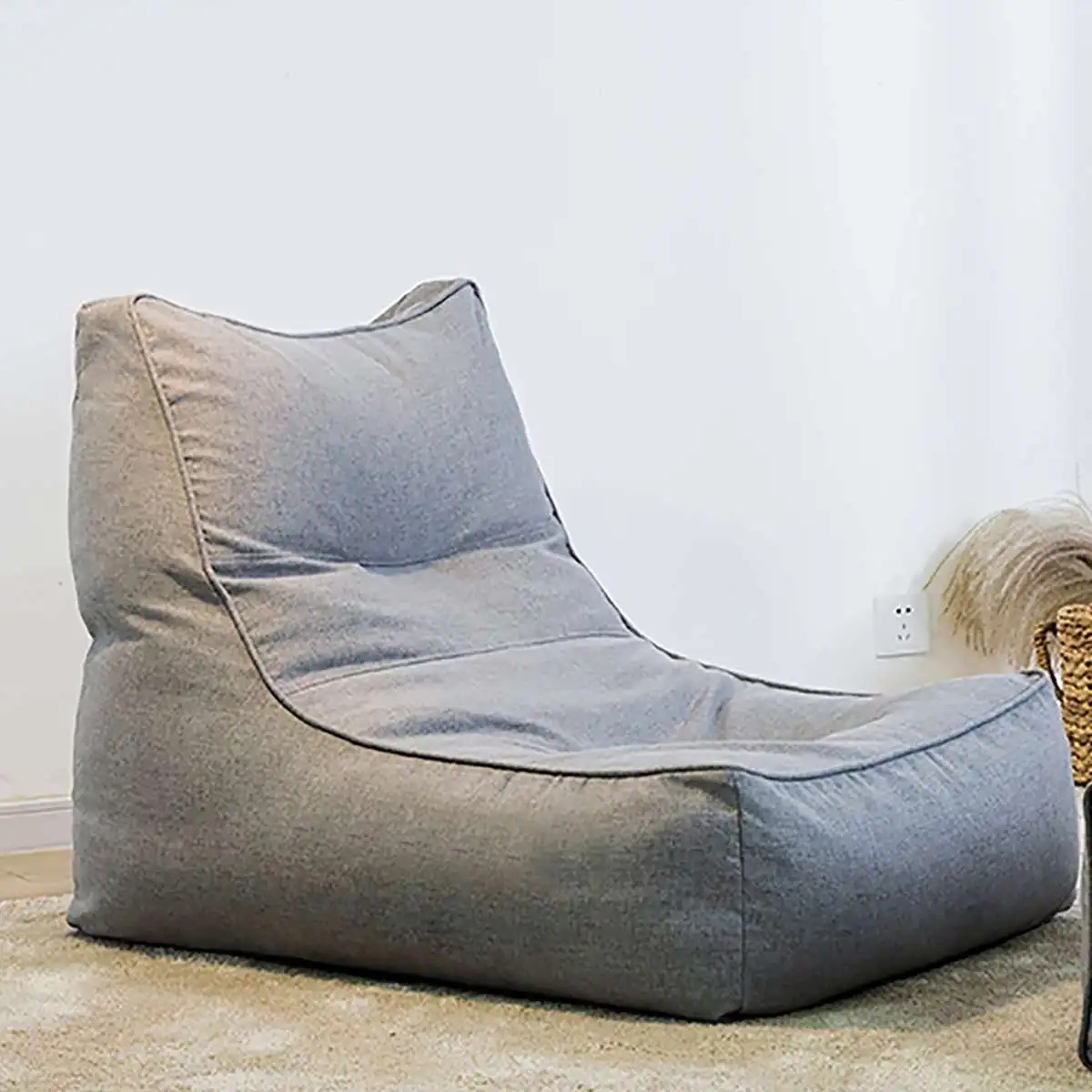 Чехлы для диванов Lazy BeanBag стулья без наполнителя из льняной ткани мешок пуф