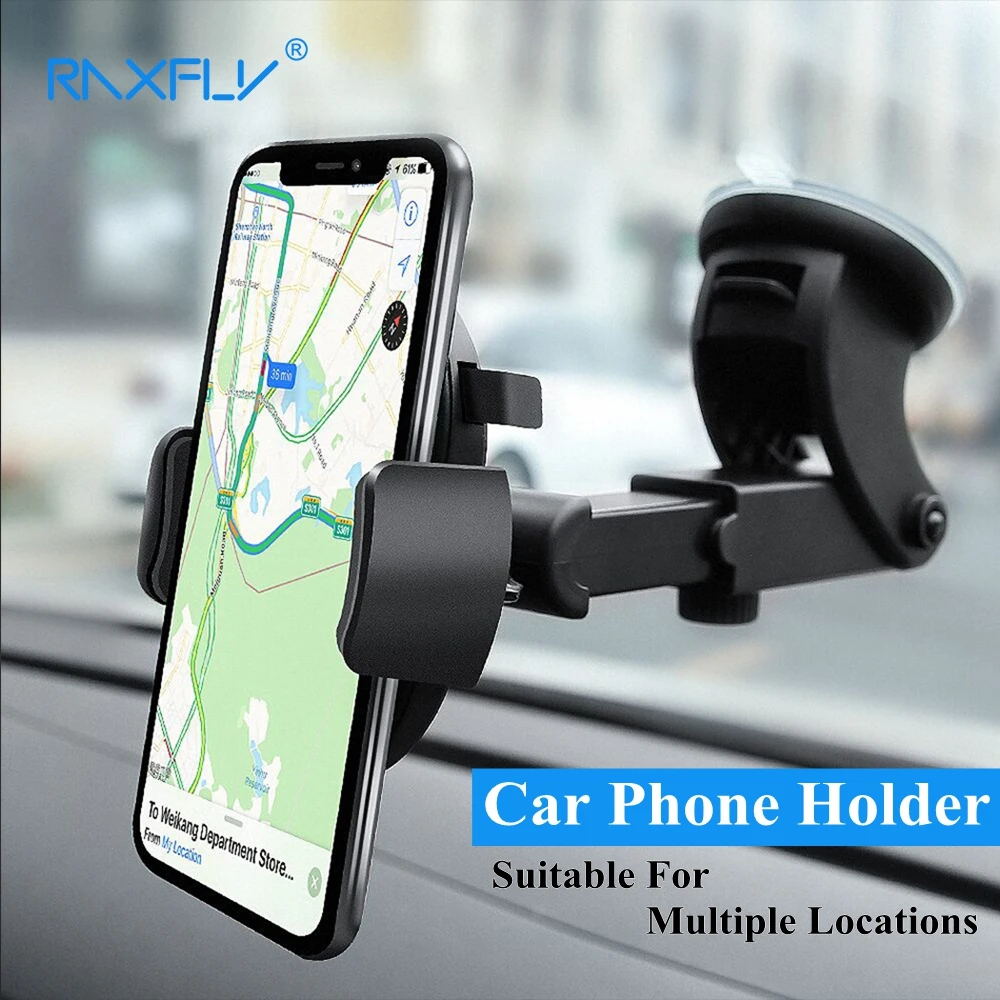 RAXFLY 360 Регулируемый автомобильный держатель для мобильного телефона iPhone Samsung