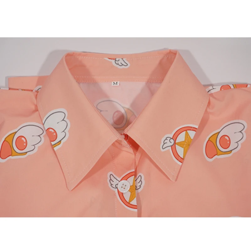 Milky Way Anime Card Captor Sakura Sleepwear Pajamas Girl Longsleeves Costume Adult