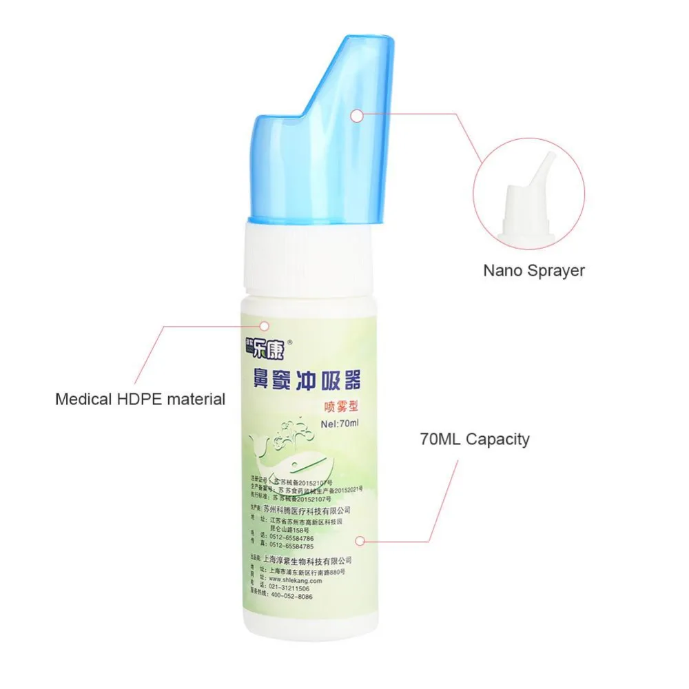 70 мл медицинская носовая мойка пустая для промывания носа бутылка носового