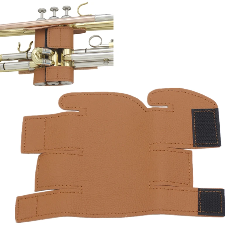 

High Quality Soft Durable Brown Synthetic Leather Professional Trumpet Protective Cover Case Trumpet Parts Accessories