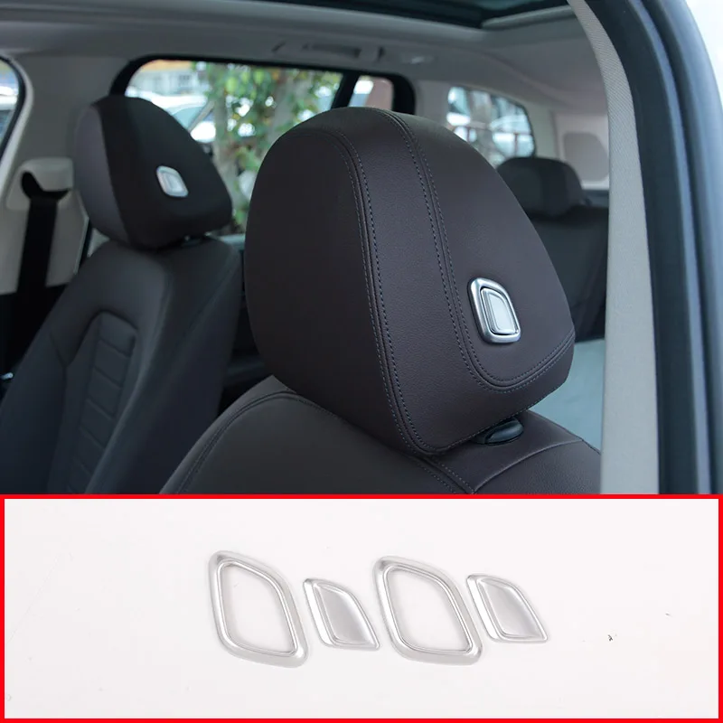 4 шт. для BMW X3 X4 G01 G02 2018-2019 ABS Хромированная кнопка подголовника автомобиля