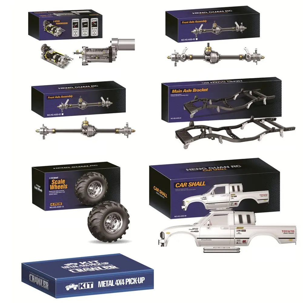 Новый HG P407A 1/10 2 4G 4WD Rc Car Kit для TOYATO Metal 4X4 пикапа без серводвигателя батареи ESC