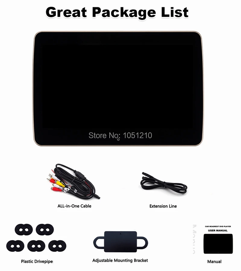 Ouchuangbo Android 6 0 Автомобильный подголовник подушка MP3-плеер монитор Поддержка 1080P