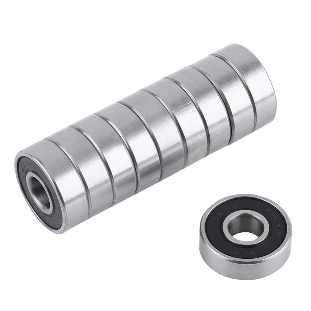 10Pcs/set 608-2RS Ball Bearing ABEC-5 8x22x7mm Deep Groove Steel Sealed Bearings 608 2rs Roller bearing kit kogellager | Обустройство