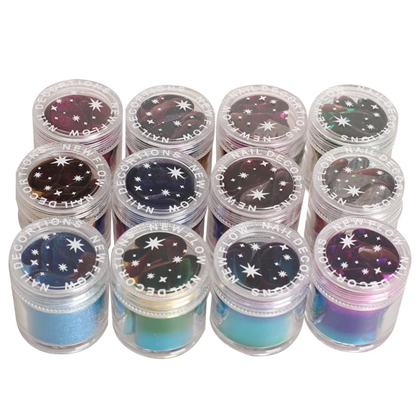 

12 Rolls Mix Color Nail Art Transfer Foils Set Dazzle Colour Sticker