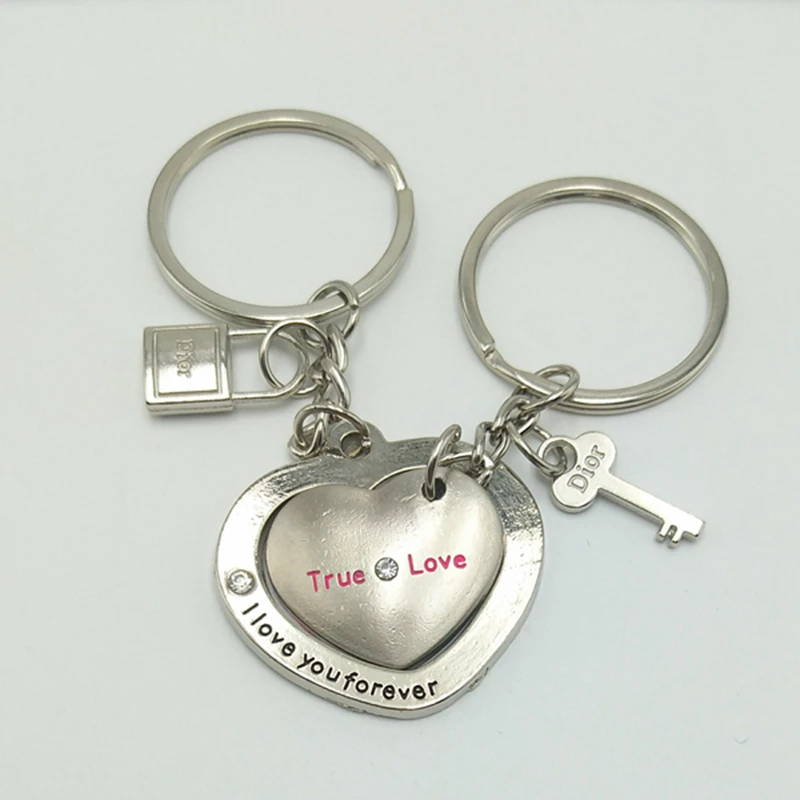Горячая Распродажа специальное предложение новый ключ-сердце I Love U замок брелок