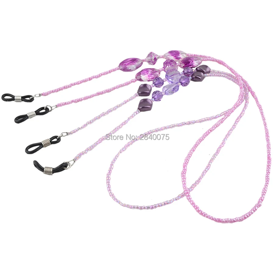 

Wholesale 10pcs Handmade purple beaded Eyeglass sunglasses Acrylic Beads Chains Eyewear