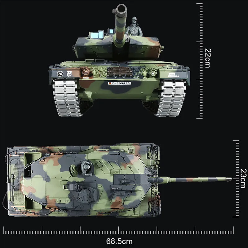 Новинка 3889 1 1/16 2 4G немецкий Леопард A6 Инфракрасный RC Танк реальная имитация звука