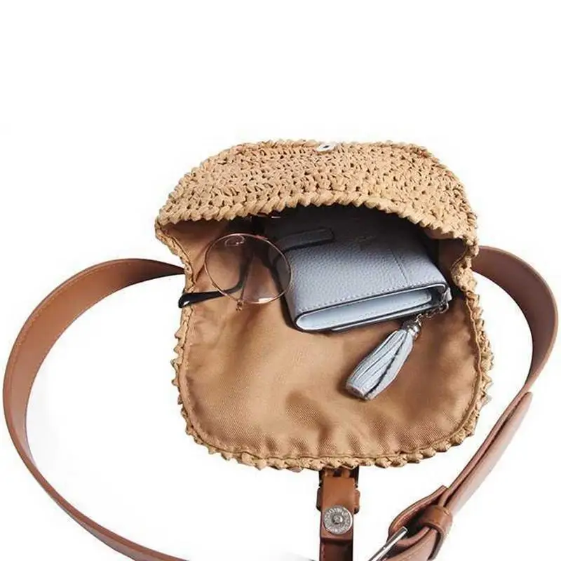 Соломенная поясная сумка ручной работы для женщин модный спортивный нагрудной