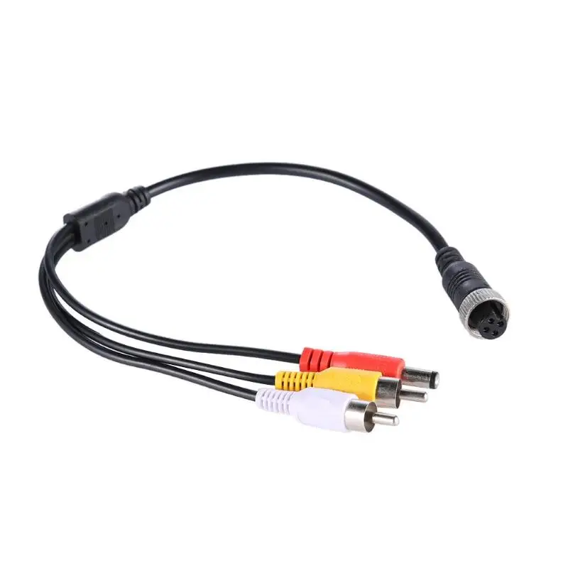 ALLOYSEED 4Pin авиационная головка гнездовая вилка к 2RCA мужской DC Мужской удлинитель