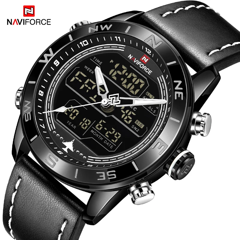 Часы наручные NAVIFORCE Мужские кварцевые аналоговые роскошные брендовые модные