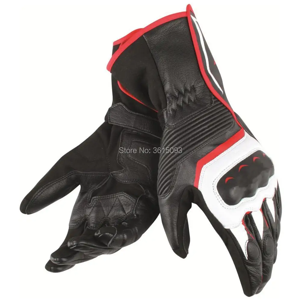 

Free shipping 2018 Dain Assen Leather Glove Black/White Motorcycle/Bike/Motorbike Riding Curved Fingers Gloves Racing Glove