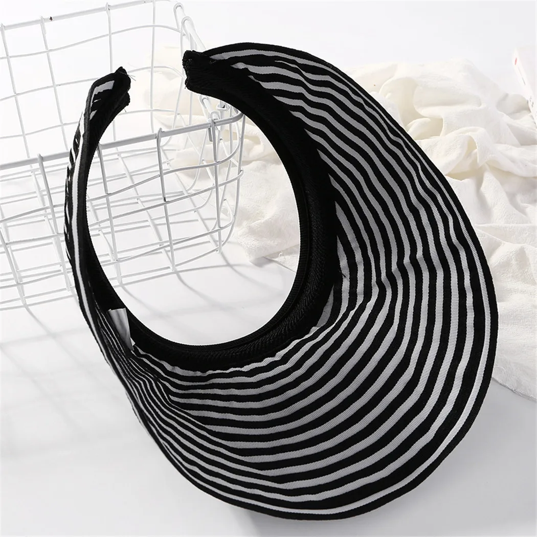 Шляпа от солнца в полоску с большими полями летняя Женская Повседневная пляжная