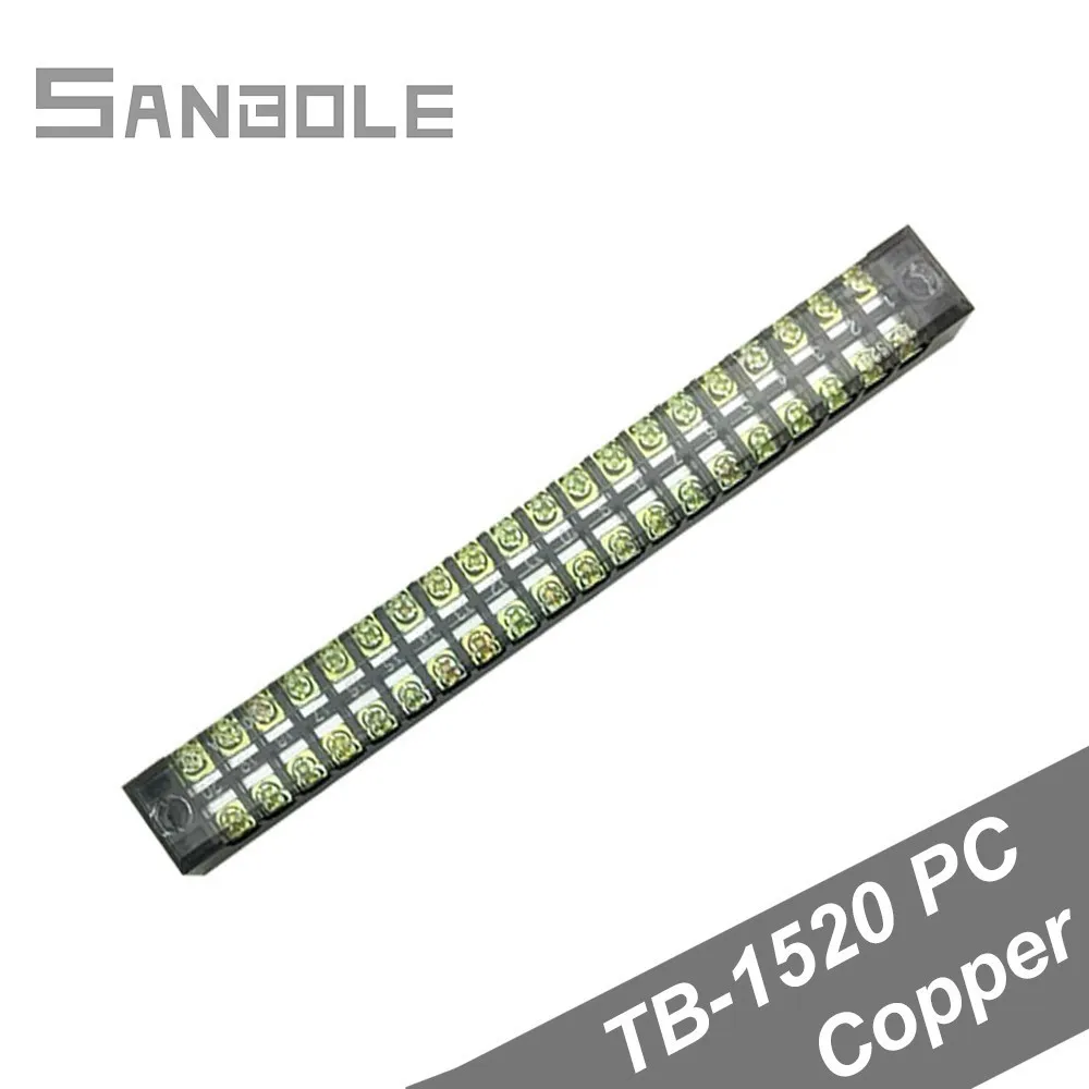 Клеммная колодка TB 1520 двухрядный Соединитель с винтовой крышкой 600 В 15 А 20 позиций