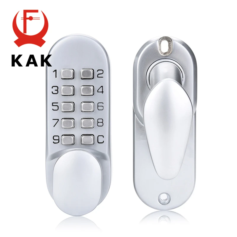 

KAK Zinc Alloy Keyless Door Lock Mechanical Combination Lock Safety Code Lock for Doors Handle Door Hardware Lock Furniture