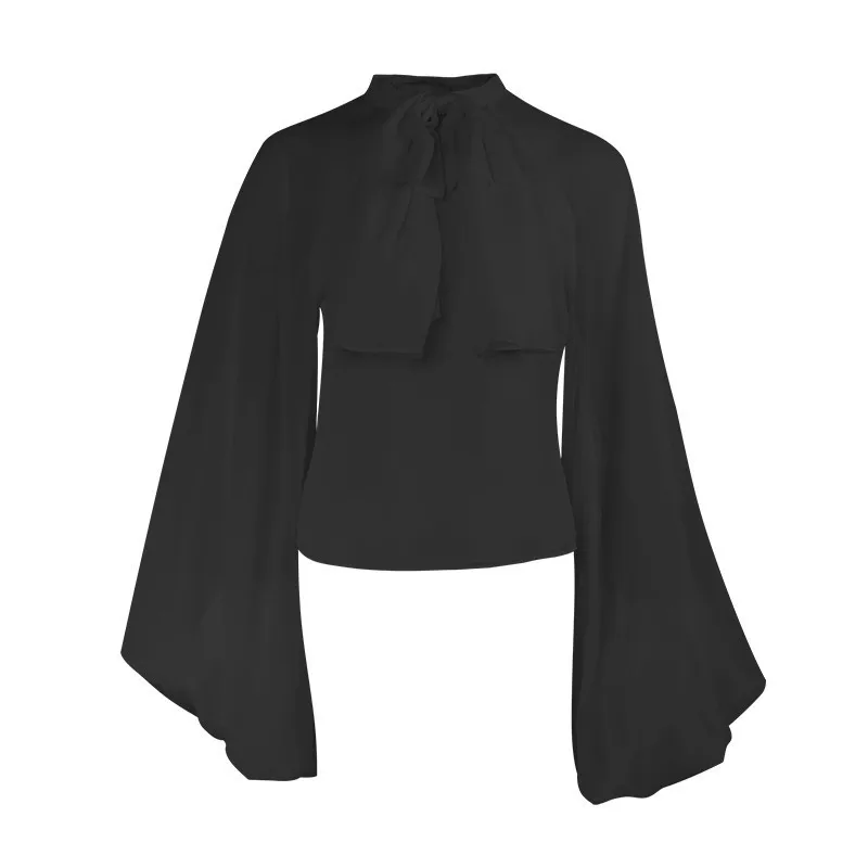 TWOTWINSTYLE весенние Рубашки с леопардовым принтом для женщин бантом фонариком