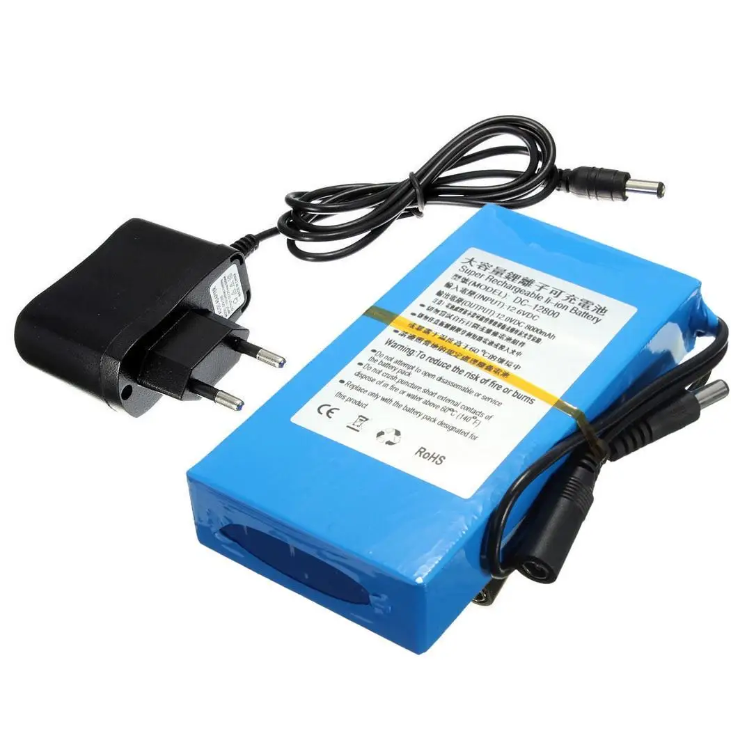 Прочный 12 V 3500 мА/ч наружная перезаряжаемая литий ионная DC12V DC12.6V как на картинке