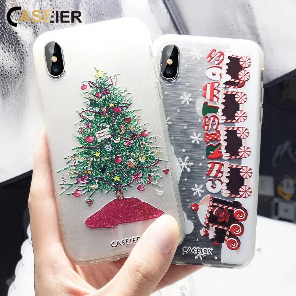 CASEIER Christmas Phone Case For Huawei P20 P9 Lite Honor 10 9 New Year Funda Shell Accessories |