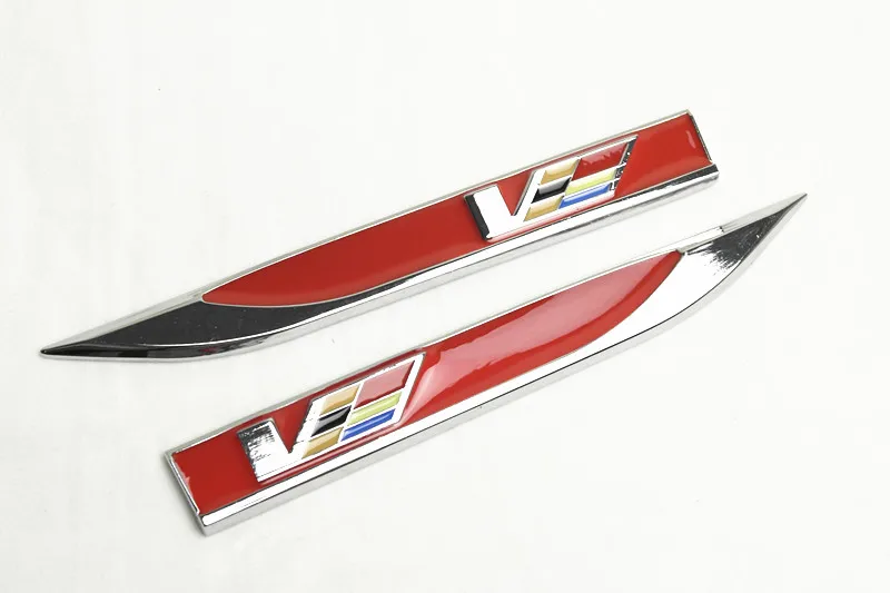 2Pcs Side V Badge Car Sticker Fender Skirts Knife Type Emblem Right Left | Автомобили и мотоциклы