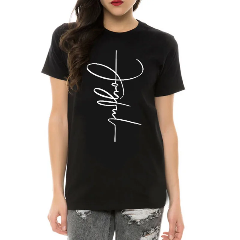 Женская футболка из 100% хлопка с коротким рукавом и круглым вырезом забавные