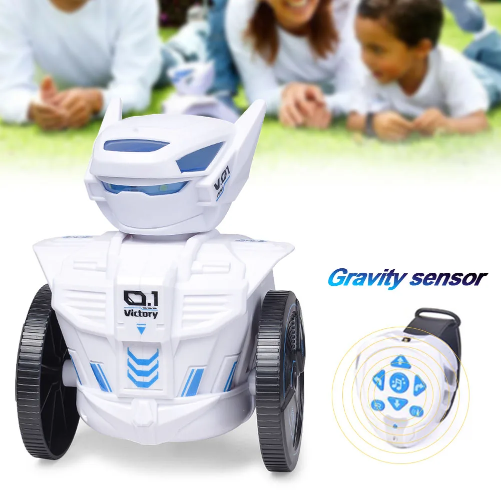 Intelligent Battery Operated LED Lights Music Educational Dancing Robot Kids Interactive Toy Smart Watch Remote Singing RC |