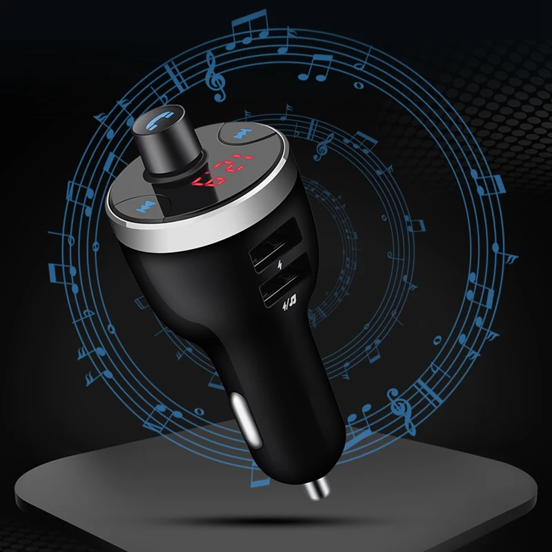 Bluetooth V4.2 автомобильный fm передатчик беспроводной радио адаптер MP3 плеер плюс Usb